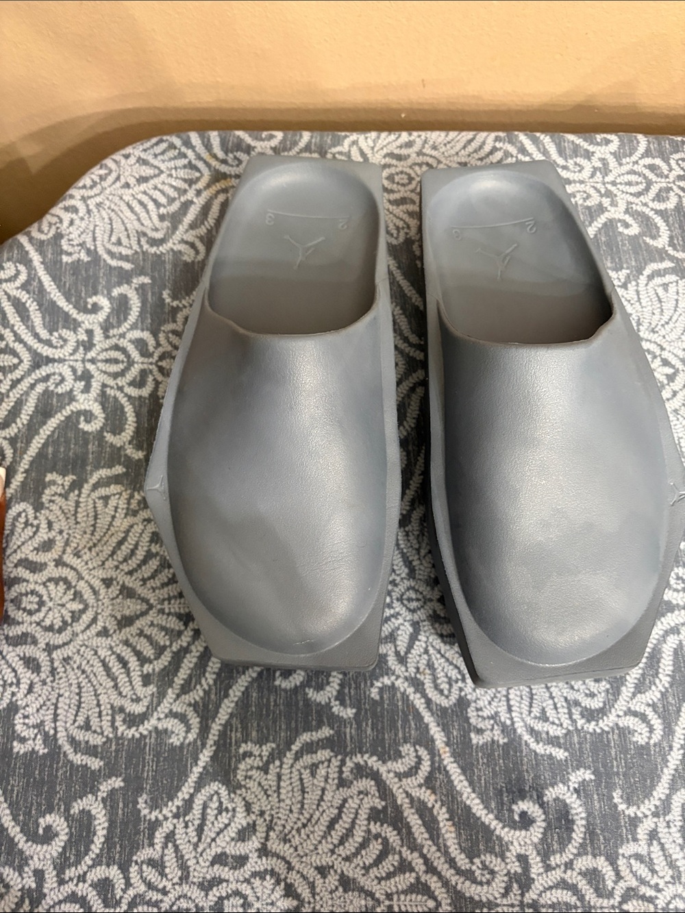 Jordan Women's Gray Slip-On Sandals